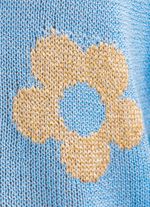 Trui met glitters in bloemmotieven 