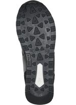 Sneakers met veters en uitneembaar voetbed van textiel ZWART