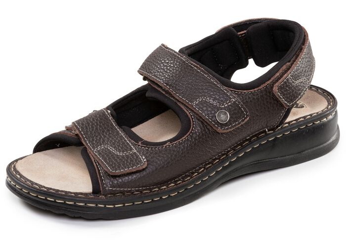 Mubb, klassieke herensandalen, breedte H, met uitneembaar voetbed 