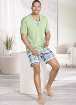 Shorty met gevoerde knoopsluiting 