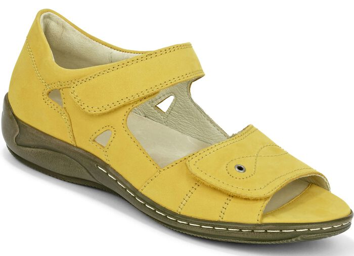 Ranger sandaal met comfortabele klittenbandsluiting GEEL