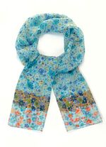 Sjaal met fantasie bloemenmotief 