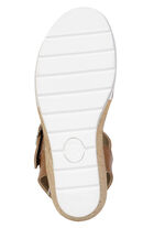 ELENA EDEN, comfortabele damessandalen, breedte H, met uitneembaar voetbed COGNAC