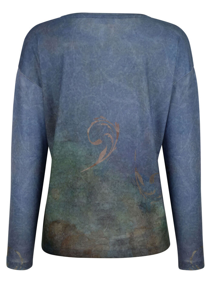 Shirt met subtiele bloemenprint 