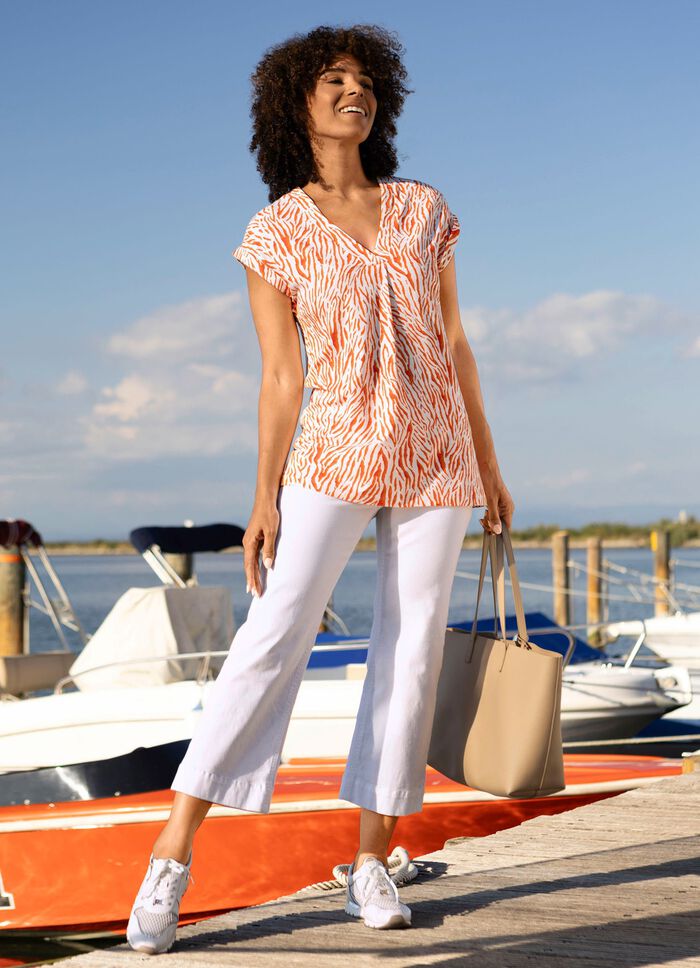 Shirt met wijd gesneden schouders 