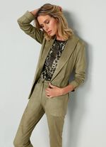 Lange blazer met sjaalkraag 