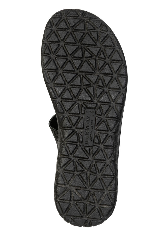 Waldläufer, comfortabele damessandalen, breedte H, met uitneembaar voetbed SCHWARZ