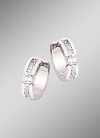 Elegante creolen met synthetische zirkonia 