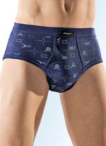 Set van zes slips, met bont dessin 