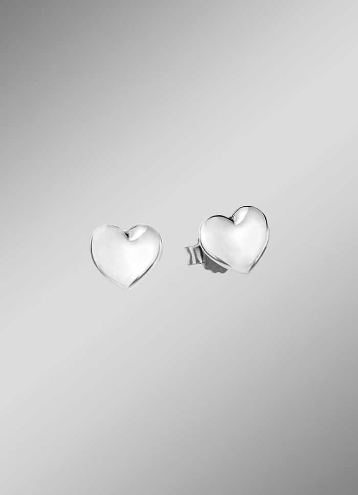 Tijdloos elegante hartoorbellen van 925 zilver 