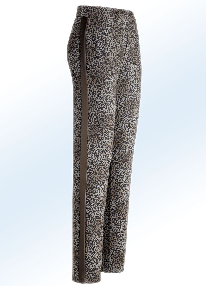 Broek in het actuele Leo-design BRUIN-ZWART