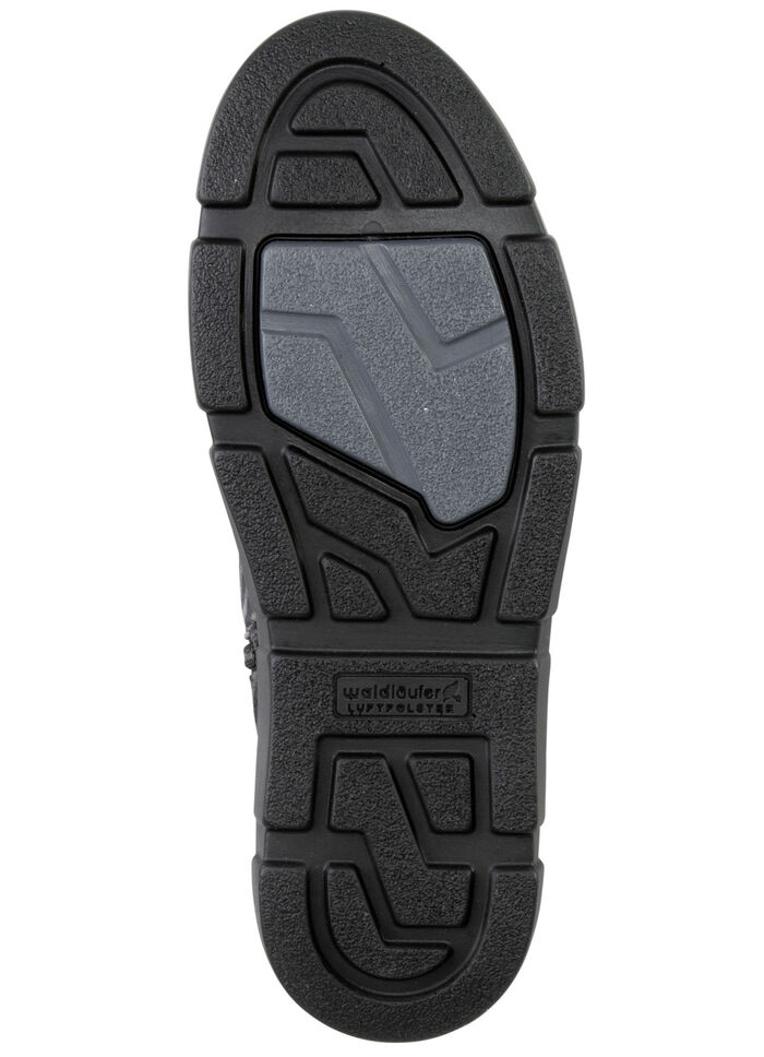 Waldläufer enkellaarzen met zebra-design ZWART-GRIJS