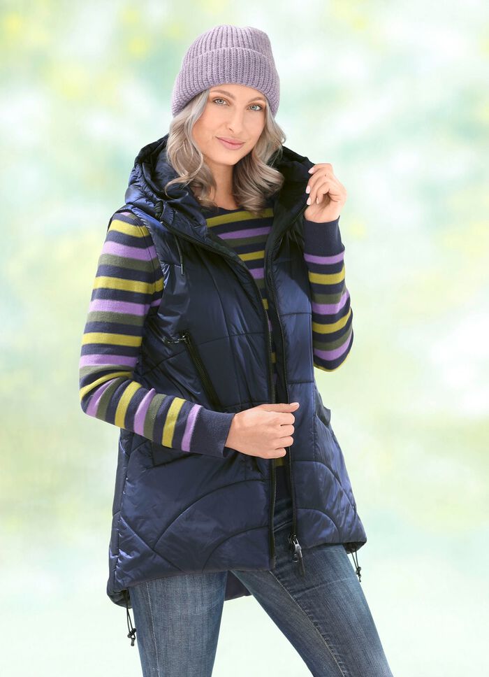 Vest met decoratieve ritsen 