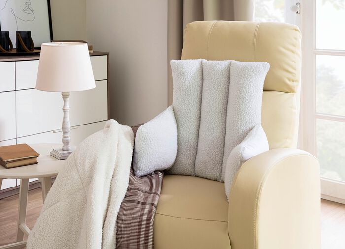 Gezellig rugkussen WIT