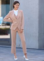 Broekpak met blazer met dubbele rij knopen 