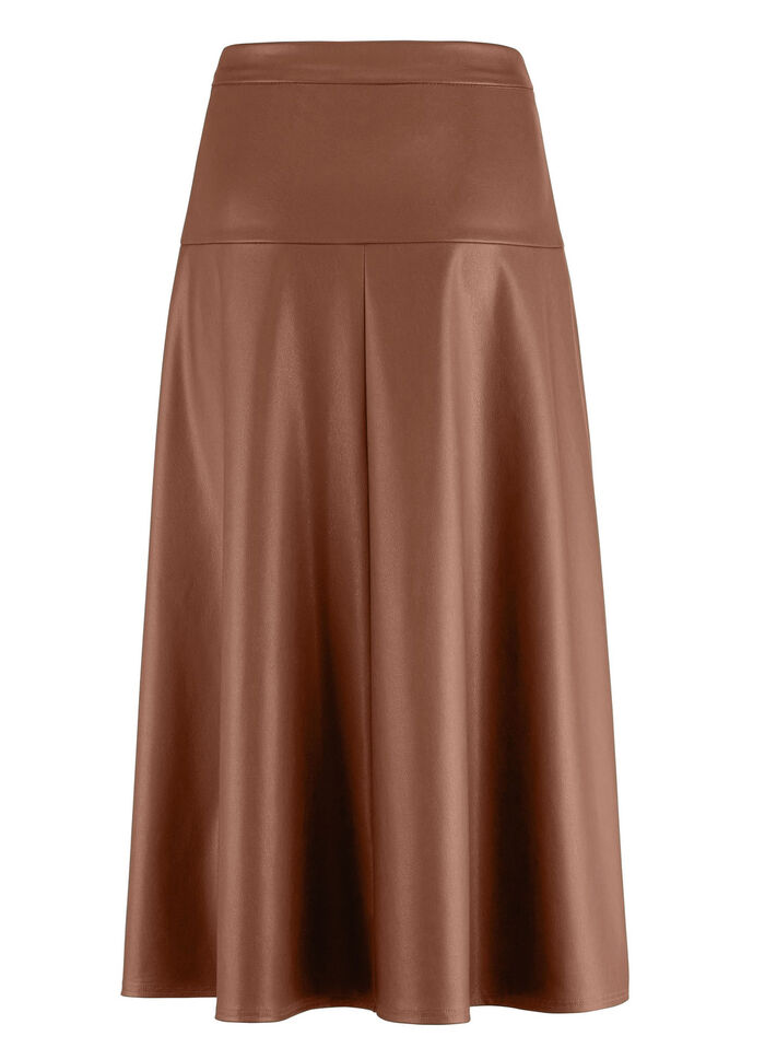 Rok in lichte plaatvorm COGNAC