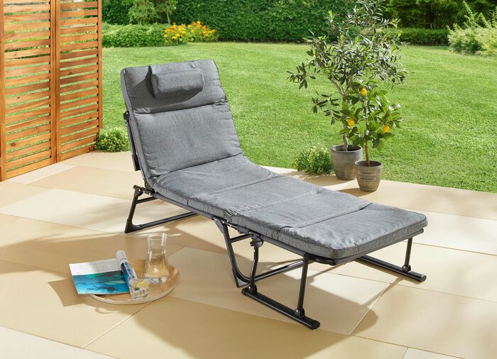 Tuinligstoel 2 in 1 met extra kussen 