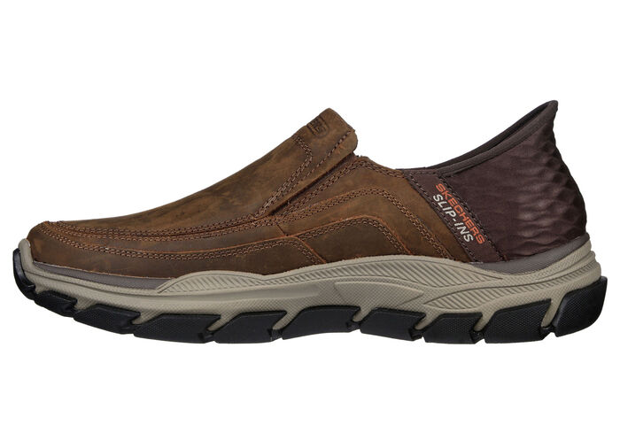 SKECHERS, comfortabele herenpantoffels, met voorgevormde instaphak DONKERBRUIN