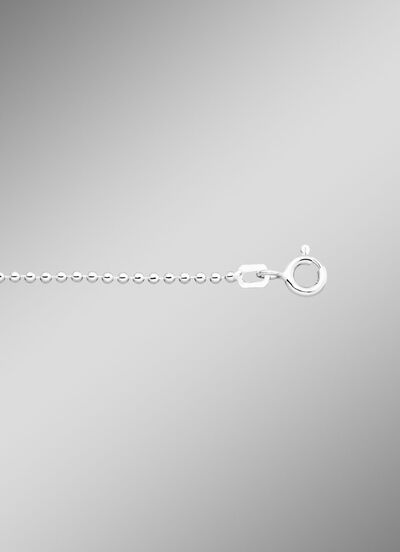 Zilveren bolletjesketting 
