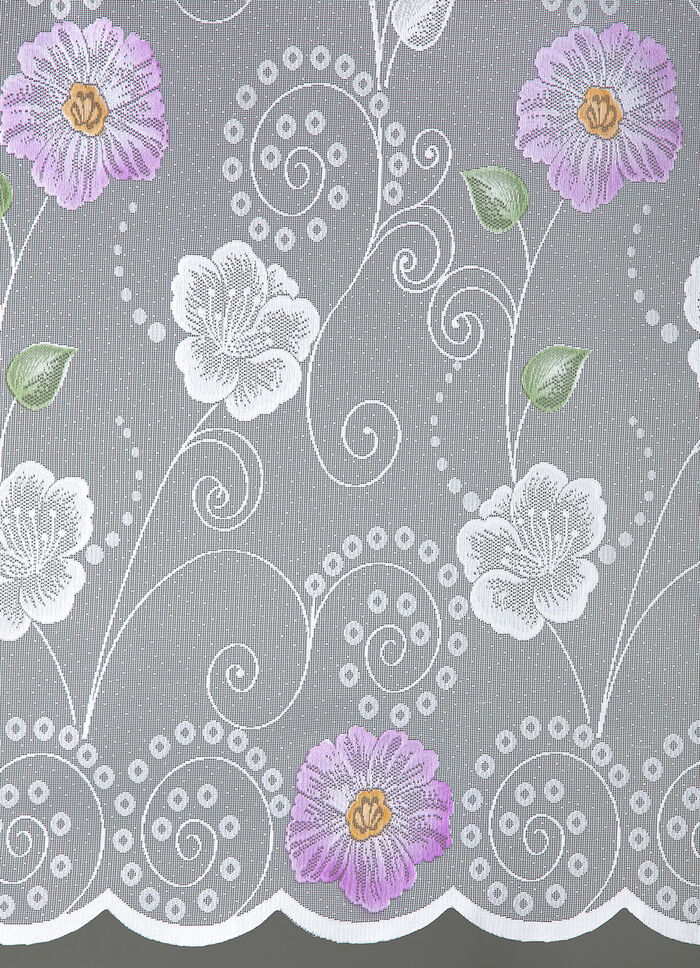 Bloemenraamrolgordijn met universeel raillint FLIEDER