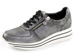ELENA EDEN, comfortabele damessneakers, breedte G, met uitneembaar voetbed OUD ZILVER