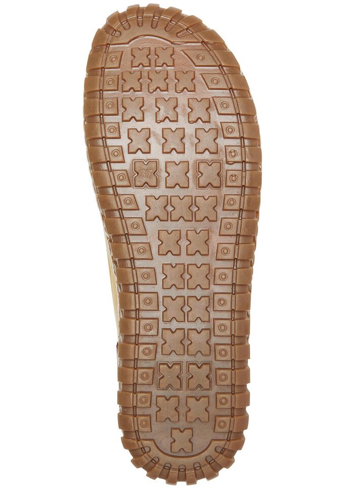 Gemini pantoffels met elastische banden aan de zijkanten GEEL-BRUIN