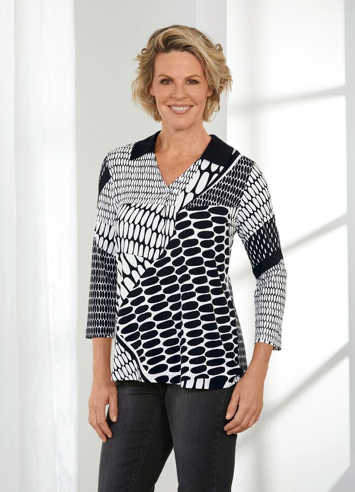 Shirttuniek met V-hals 