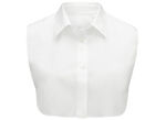 Klaus-modellen, damesblousekragen, gemaakt van fijne poplin WIT