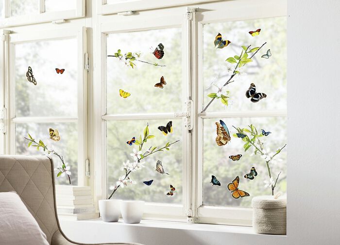 Decoratieve stickers gemaakt van zelfklevende folie 