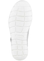 Waldläufer veterschoen gemaakt van een interessante materiaalmix WIT EN ANTIEK ZILVER