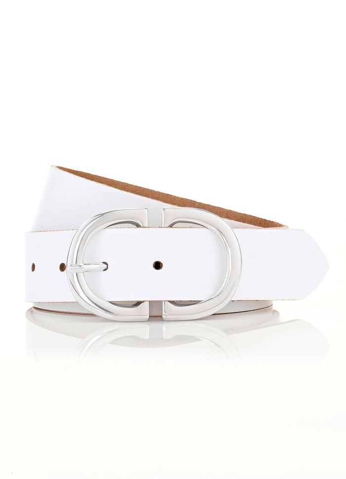 Modieuze leren damesriem, 3,5 cm breed 