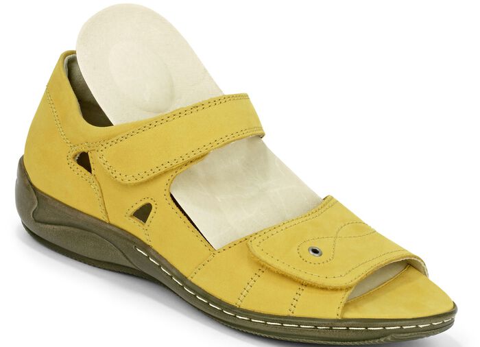 Ranger sandaal met comfortabele klittenbandsluiting GEEL