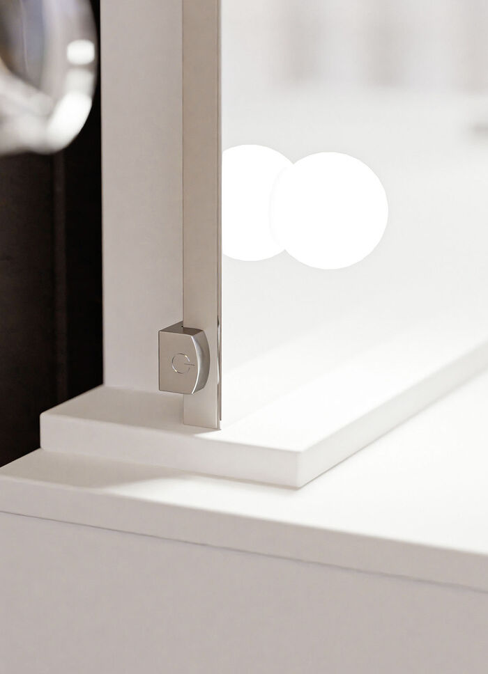 kaptafel met ledverlichting HOOGGLANS WIT