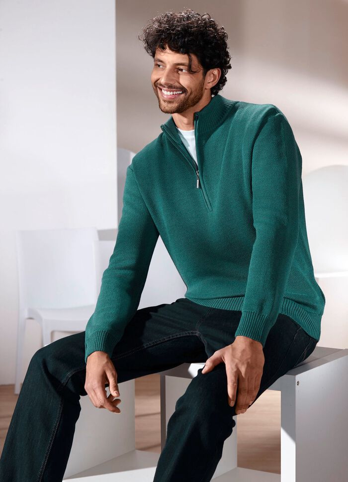 Effen opstaande kraag trui in 3 kleuren BENZINE