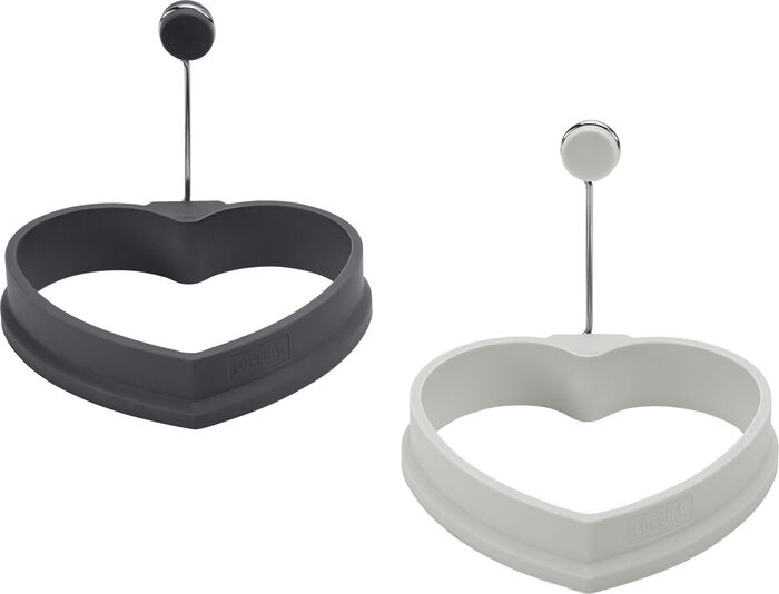 Hittebestendige siliconen eiervormset, 2-delig GRIJS