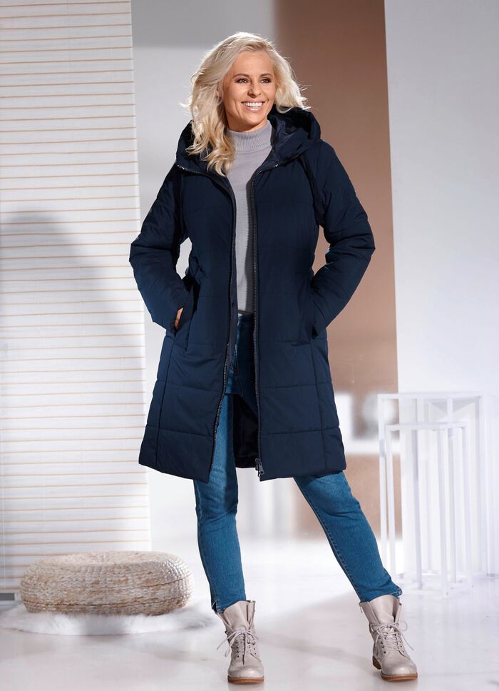 Korte jas met vaste capuchon 