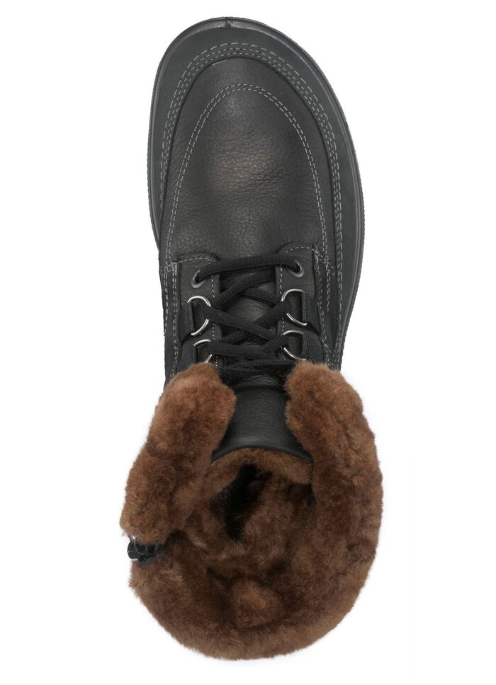 Veterlaarsjes met voering van echt lamsleer 