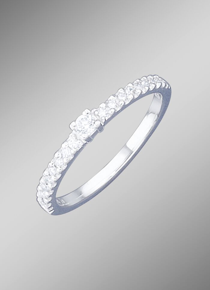 Damesring met loepzuivere diamanten 