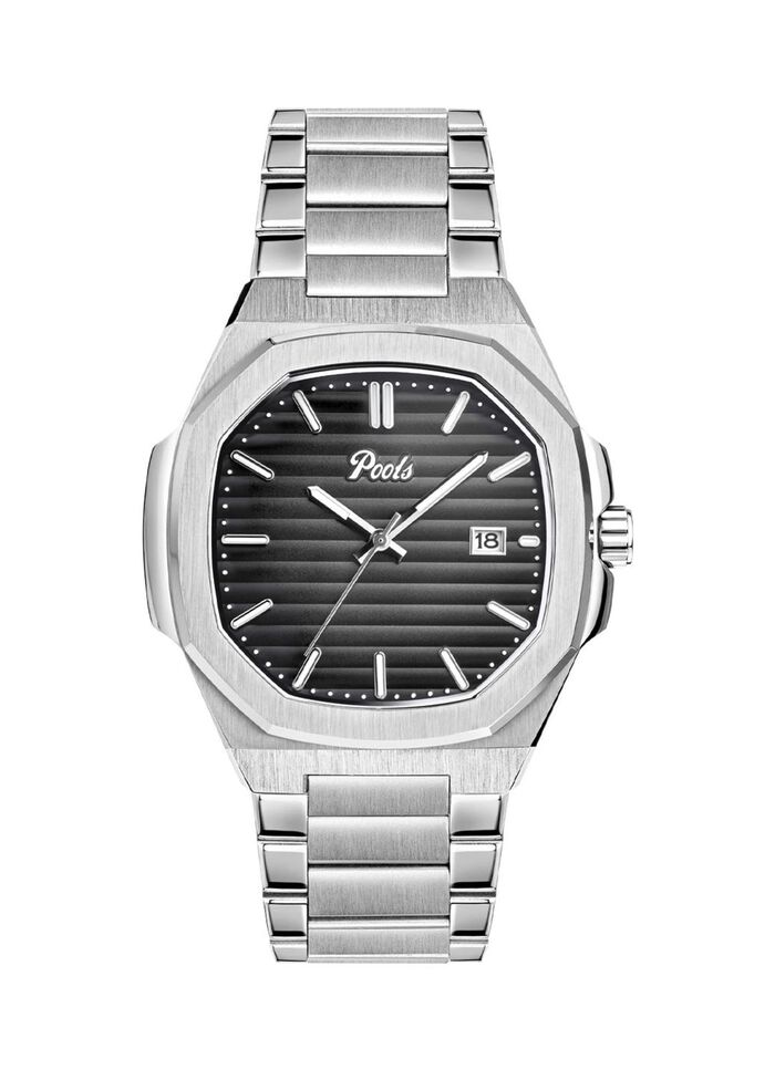 Quartz herenhorloge van roestvrij staal 