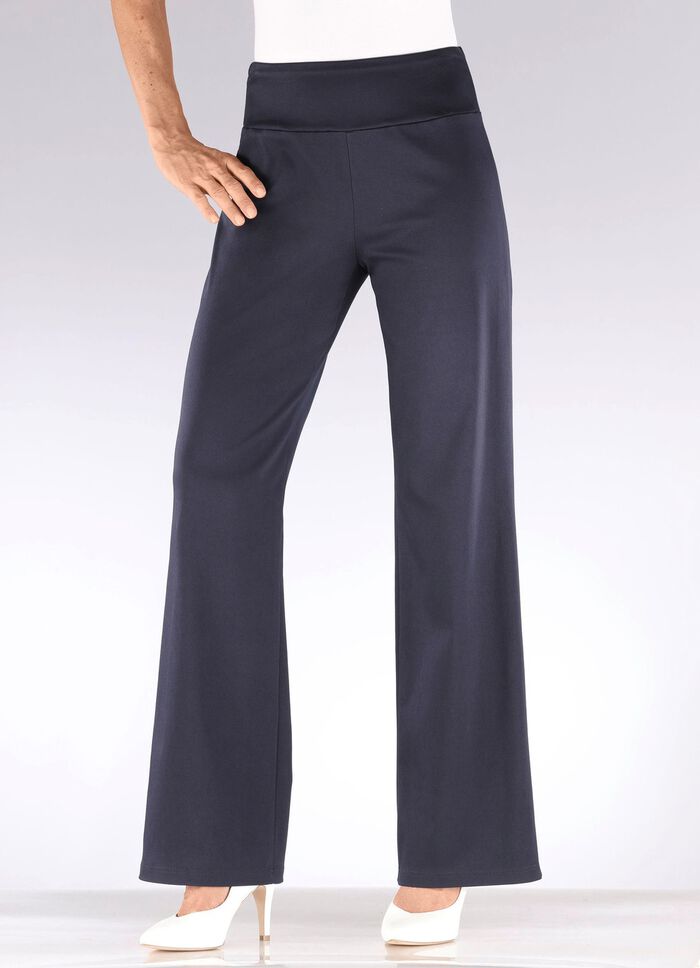 Zachte stretchbroek in modieuze breedte 