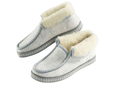 Cottagepantoffels met antislip rubberen buitenzool 