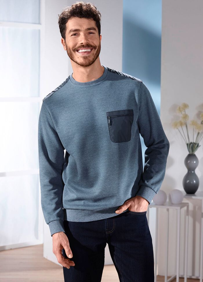 Sweatshirt met borstzakje 