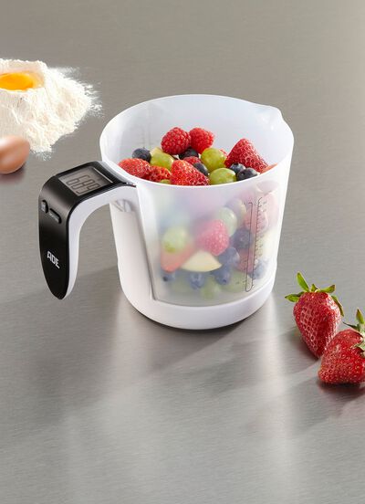 &ldquo;ADE&rdquo; weegschaal en maatbeker in &eacute;&eacute;n 