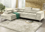 Gestoffeerde hoek met bedfunctie en comfortabele schuimvulling BEIGE