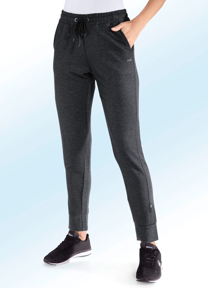 Vrijetijdsbroek &lsquo;LPO&rsquo; in 2 kleuren ANTRACIET GEM&Ecirc;LEERD