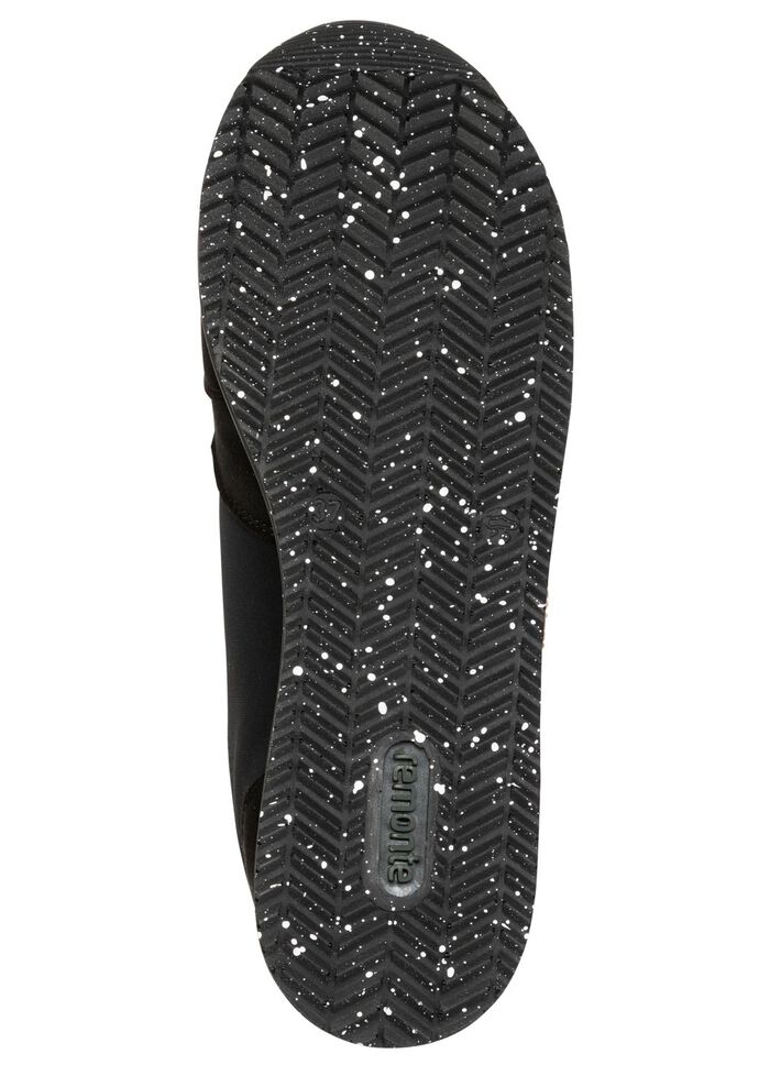 Remonte, trendy damessneakers, breedte G, met uitneembaar voetbed ZWART-GOUD