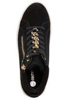 Remonte laarsje met sprankelende decoratieve ketting aan de vetersluiting 