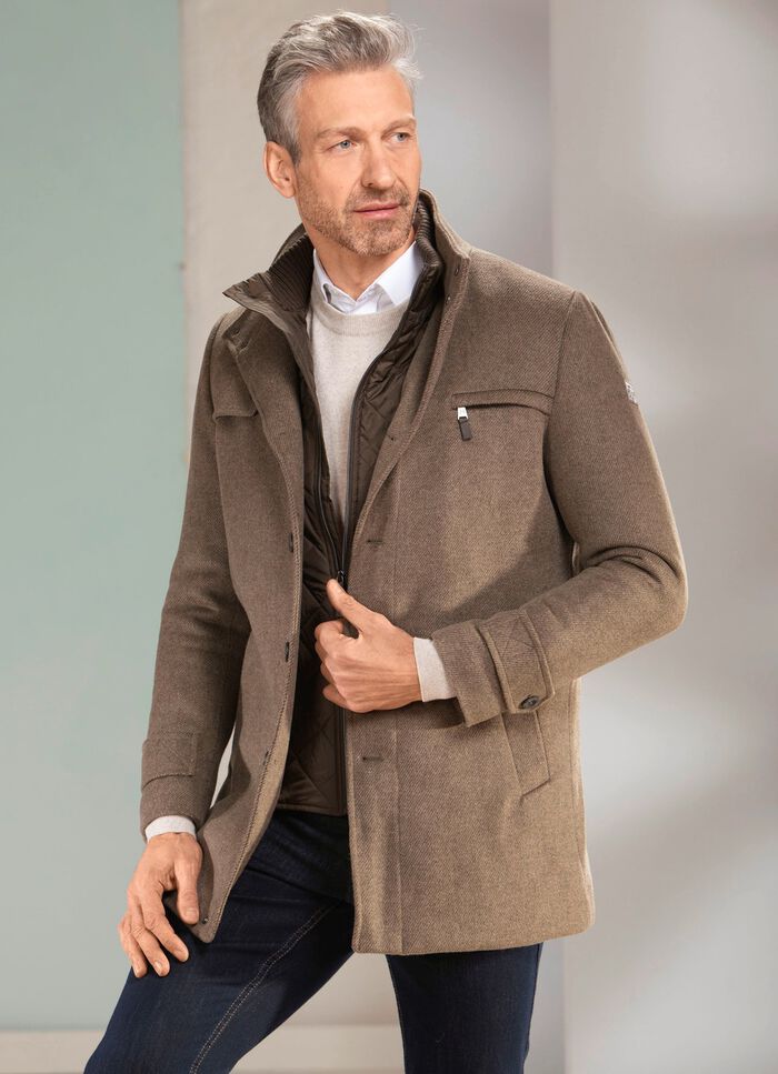 Jas in 2 kleuren LICHTBRUIN MOTIEF