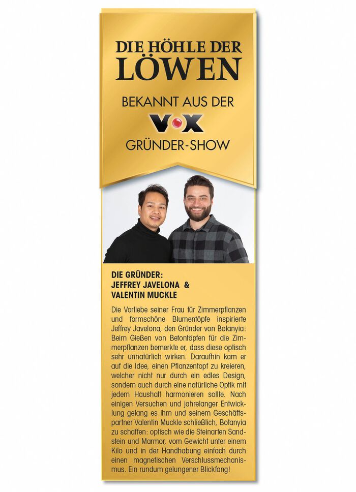 Plantenpot van Botanyia in een elegante natuursteenlook 