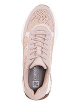 Rieker sneakers met glittersteentjes POEDERROZE-WIT
